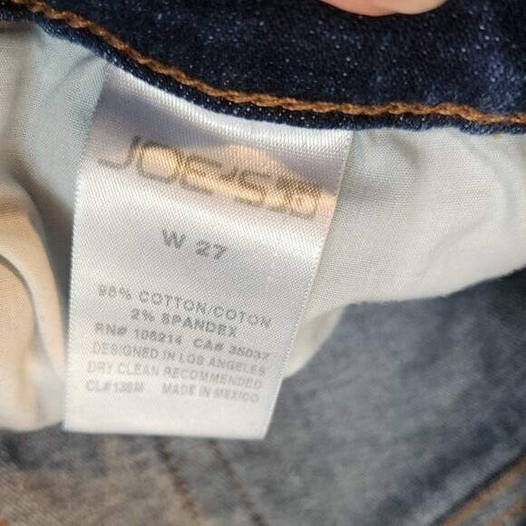 Joe's Jeans Blue Dark Denim Mid Rise Classic Casual Ankle Skinny Jeans Size 27 - Picture 8 of 9